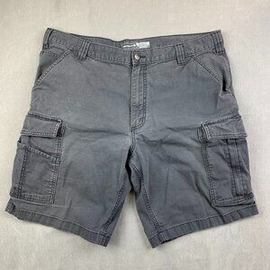 Carhartt Mens Shorts 40 Gray Rugged Flex Relaxed Fit Canvas Cargo Work Utility
